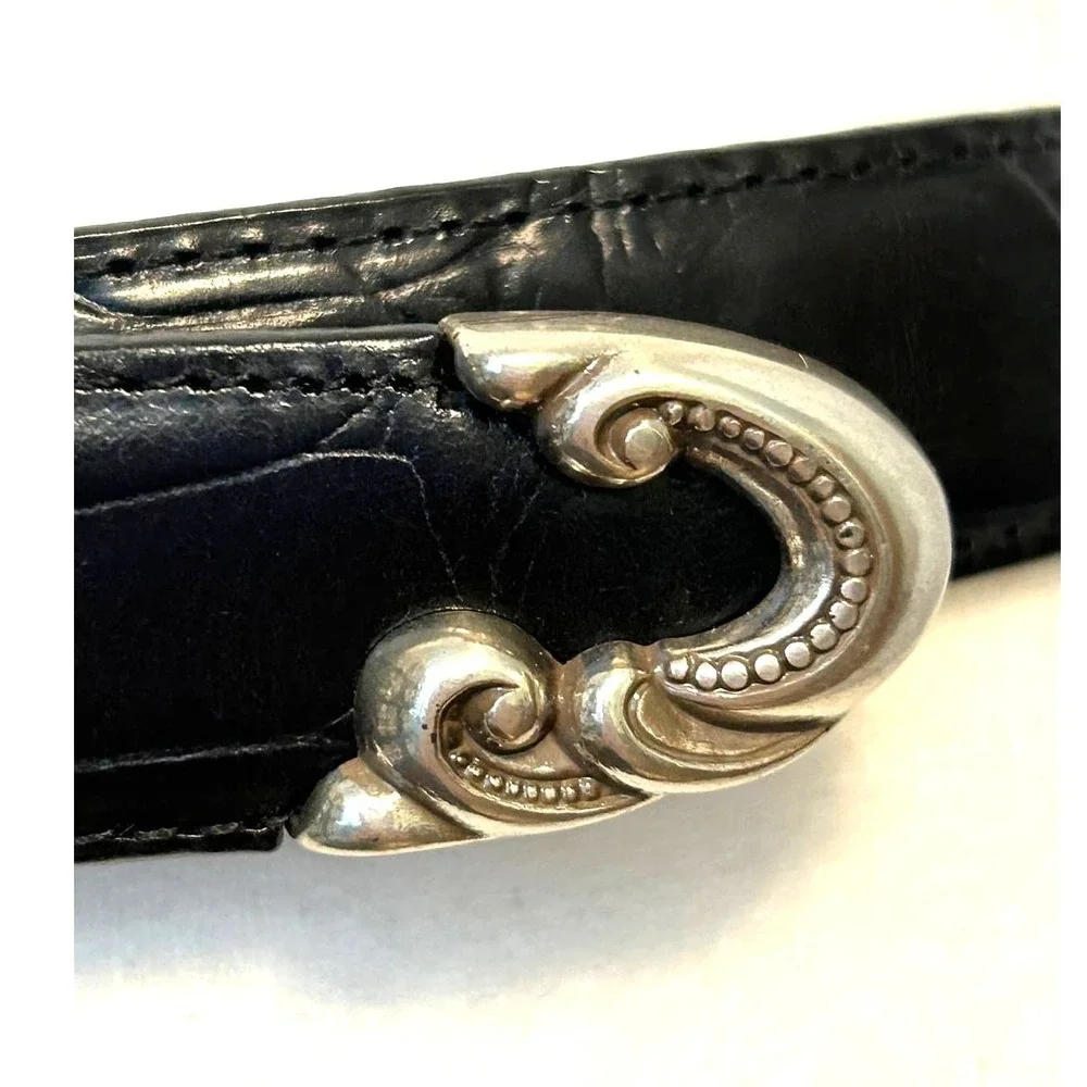 Brighton Girls Belt #S24503 Black Leather Western Style Belt